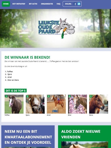Website Verkiezing Leukste Oude Paard
